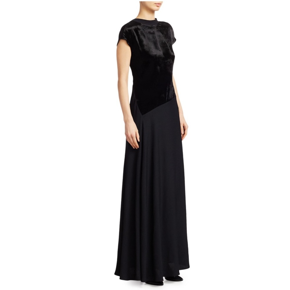 3.1 Phillip Lim Velvet Panels Maxi Dress In White - Picture 11 of 13